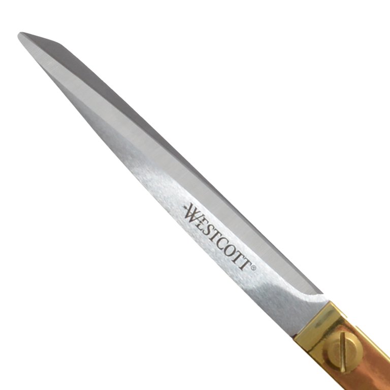 Westcott 9 Inch Bent Stainless Steel Fabric Scissors with Gold