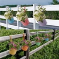 thumbnail image 6 of NOGIS 10 Pack 4" Metal Hanging Flower Pots, Railing Planter, Small Hanging Planter for Outside Outdoor Fence, Deck and Rail, 6 of 7