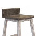 thumbnail image 3 of Suga 24 Inch Counter Height Stools Set of 2 Farmhouse Solid Pine Wood Ivory Gray - Saltoro Sherpi, 3 of 5