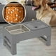 thumbnail image 3 of Cuencos, cuencos ajustables para perros pequeños, plato, cuenco para perros, comedero de pie con 2 cuencos Comedero comedero gris, 3 of 8