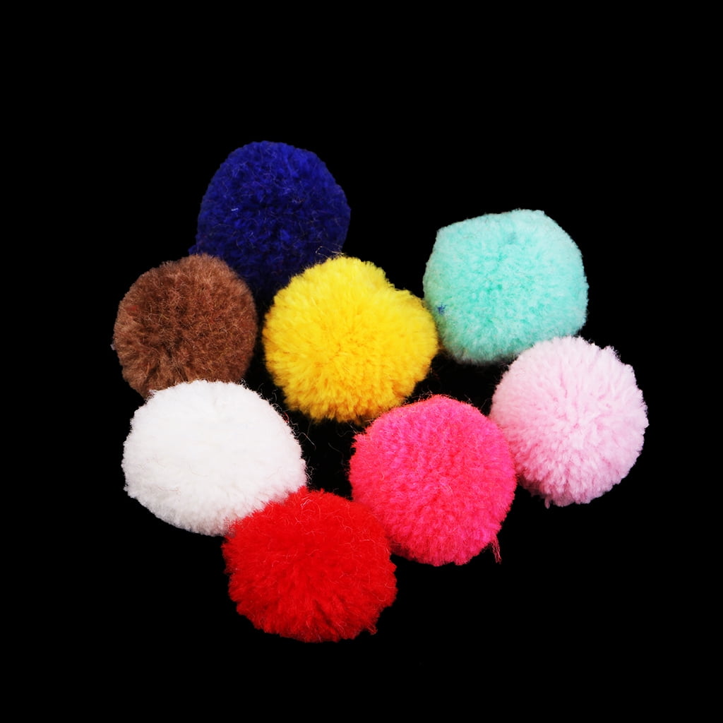 50pcs Yarn Wool Pom Poms Pompoms Balls Bobbles DIY Craft Card Making Decor 