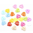 thumbnail image 3 of relayinert 100Pcs Child Buttons Resin Multi Color Heart 2 Holes Handmade Decoration for DIY Sewing Craft, 3 of 7