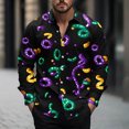 thumbnail image 2 of lcziwo Mardi Gras Outfit for Men 2025 Long Sleeve Casual Button Down Shirts Carnival Mask Graphic Button-Up Shirt Novelty Funny Holiday Party Shirts Lightning Deals of The Day Multicolor XXL, 2 of 6