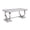 Red, variant on Benjara Dining Table with Circular Metal Accent Base- Silver