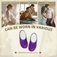 thumbnail image 7 of Disketp Purple Glitter Women's Men's Slippers Plush Slip-On House Slipper for Winter Indoor Soft Cushion Non-slip Fluffy Slides Slippers-8, 7 of 7