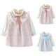 thumbnail image 3 of Odeerbi Vestido de Punto de Algodón Para Niñas Primavera Verano Manga Larga Vestido de Encaje Con Lazo, 3 of 3