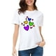 thumbnail image 1 of Playera Blanca Camiseta Estampado Corazones, 1 of 5