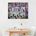 thumbnail image 2 of Orinice Graffiti Art Fine Art Aesthetic Poster & Print Wall Painting for Classroom Kitchen Office Farmhouse Bathroom Room Decor Pictures Wall Art Painting Ready to Hang Canvas Living Room, 2 of 6