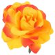 thumbnail image 3 of 2 in 1 Artificial Big Rose Flower Hairpin Hair Clips Flower Brooch for Women Party (Orange), 3 of 4