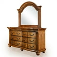 thumbnail image 7 of Furniture of America Charles 2-Piece Wood Dresser and Mirror in Tobacco Oak, 7 of 7