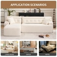 thumbnail image 4 of FFH 104.7" Cloud Sectional Sofa Couch with L-Shape Chaise,Modern Cloud Sleeper Sofa with Deep Seat,Modular Sectional Sofa Couches for Living Room,Apartment,Office,No Assembly Required(White), 4 of 10