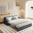 thumbnail image 6 of NYBOPAVIS Queen Size Pull Out Sofa Bed, Oversized Loveseat Sofa Convertible Sleeper Sofa Bed, Velvet Sofa Couch for Living Room Apartment, 6 of 8