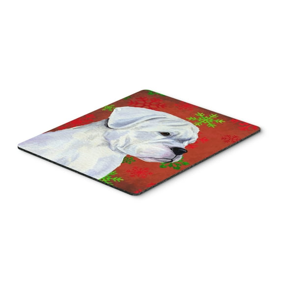 Carolines Treasures SS4716MP "Boxer Red and Green Snowflakes Holiday Christmas Mouse Pad Hot Pad or Trivet" Large
