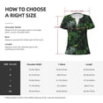 thumbnail image 5 of Naloa Lush Foliage Green Plant Print T-Shirts Short Sleeve V Neck Tees for Women Fashion Tops Trendy Lightweight Soft Casual Summer Outfits Clothes, 5 of 5