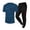 Blue #16, variant on Mens Track Suits Crewneck Short Sleeve T Shirt & Pants 2026 Summer Lightweight Gym Short Sets Graphic Loose Big and Tall Tracksuit 2XL