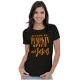 thumbnail image 3 of Fueled by PSL and Jesus Cute Fall Womens Fitted Plus Size Graphic Tee Brisco Brands 2X, 3 of 5