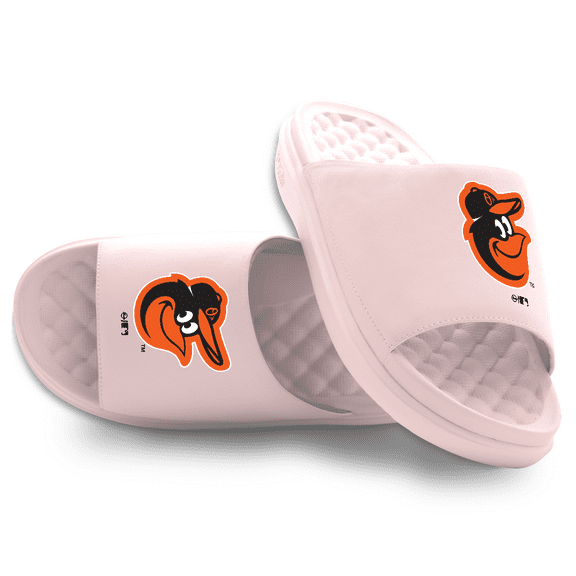Youth ISlide Pink Baltimore Orioles Primary Motive Slide Sandals