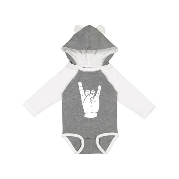 Inktastic Rocker Horns Boys or Girls Long Sleeve Baby Bodysuit