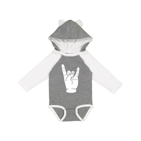 

Inktastic Rocker Horns! Gift Baby Boy or Baby Girl Long Sleeve Bodysuit