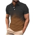 thumbnail image 2 of DayScoop Plus Size T-Shirt for Men Fashion TShirt Summer Casual Print Short Sleeved Half Button Turndown Collar Breathable Oversize Tops Tees, 2 of 5