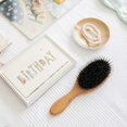 thumbnail image 4 of Natural Bristle Hair Brush for Women and Men, Detangling Hairbrush, Styling Tool, 4 of 5