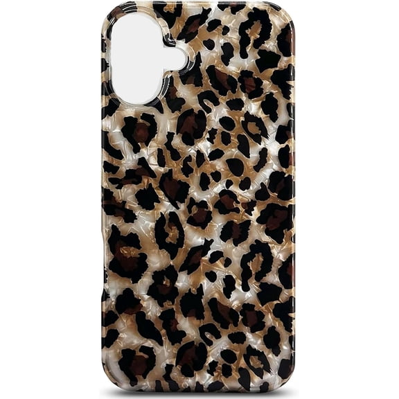 HBMYN Compatible with iPhone 16 Plus Case,Luxury Sparkle Translucent Clear Vintage Leopard Print Soft Silicone Cover for Girls Women Protective Phone Case for iPhone 16 Plus 6.7 inch Cheetah