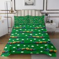 thumbnail image 1 of Erosebridal Steam Train Print Coverlet Set Twin, Green Bedding Set, Kawaii Cloud Decor 2 Pieces, 1 of 5