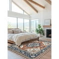 thumbnail image 2 of Vintage Floral Area Rug for Bedroom 3x5 Ft Retro Navy Classical Bohemian Farmhouse Super Soft fuzzy Throw Rug Non-Slip Fluffy Plush Indoor Floor Carpet for Living Room Nursery Home Decor, 2 of 8