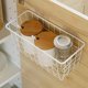 thumbnail image 2 of Cesta de almacenamiento de metal, estantería de ducha adhesiva para baño, sin perforar, cocina de dormitorio, baño, cesta de almacenamiento blanca Feliz Sencillez, 2 of 5