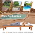 thumbnail image 2 of Gymax Chaise Longue de Patio Chaise Dossier en Bois Massif Inclinable Réglable Mobilier de Terrasse, 2 of 7
