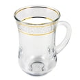 thumbnail image 4 of STP GOODS Inspiration Glass Coffee and Tea Glass Set of 4 pcs 4.9 fl oz (145 fl oz) Turkish Tea Glass with Handle Glass Armudu Tea Mugs Coffee and Tea Mugs Glass Drinkware Service for 4, Gold Clear, 4 of 5