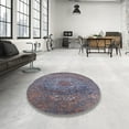 thumbnail image 4 of Ahgly Company Machine Washable Indoor Square Industrial Modern Grape Purple Area Rugs, 5' Square, 4 of 7