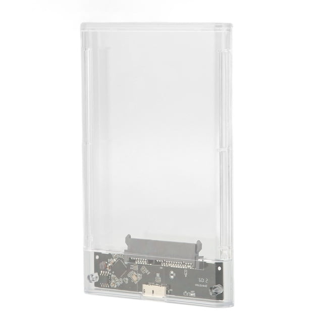 SSD Enclosure, 2.5in Transparent HDD Enclosure Easy To Install High Speed Transmission USB3.0 5Gbps for Computer U25TY3.0