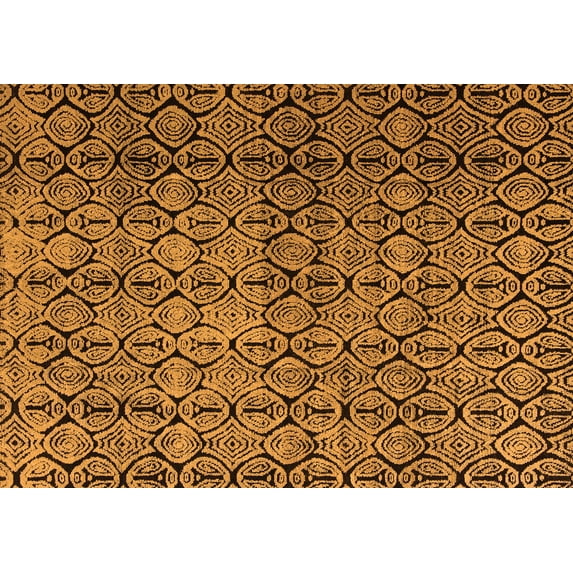 Ahgly Company Indoor Rectangle Abstract Orange Modern Area Rugs, 8' x 10'