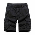 thumbnail image 2 of Xysaqa Men's Cargo Shorts Elastic Waist Outdoor Shorts Mens Casual Cotton Relaxed Fitted Cargo Work Short Pants with Pockets S-3XL, 2 of 3