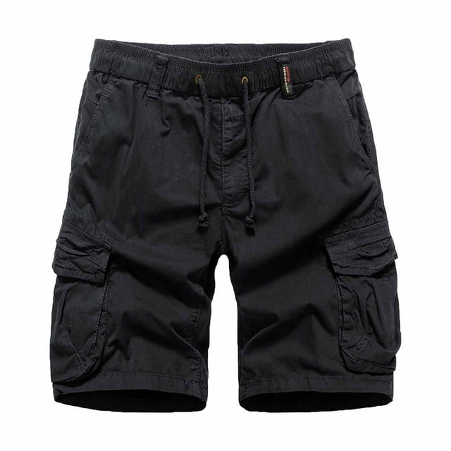 Birdeem Mens Sports Leisure Elastic Waist Multi-Pockets Relaxed Summer Shorts Pants