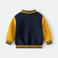 thumbnail image 2 of XBASW Kids Toddler Boys Baseball Jacket Varsity Letterman Coat Fall Winter Fleece Bomber Outerwear Size 2-7Y, 2 of 10