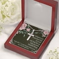 thumbnail image 6 of Christian Encouragement God's Will & Beauty Psalm 90:17 Cross Card Necklace w Stainless Steel Pendant, 6 of 20