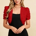 thumbnail image 2 of Posijego Women's Summer Bolero Cardigans Short Sleeve Cropped Cardigan Open Front Cardigan Jacket for Women, 2 of 4
