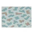 thumbnail image 1 of 90s Cutting Board, Geometric Patterns in Retro Memphis Style Abstract Art with Rectangles Simple Art, Decorative Tempered Glass Cutting and Serving Board, Small Size, Black Blue, by Ambesonne, 1 of 1