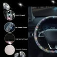 thumbnail image 2 of Funda de volante de cristal, funda de volante de coche, funda de volante de diamante, protector de volante, verdadera excelencia, 2 of 3
