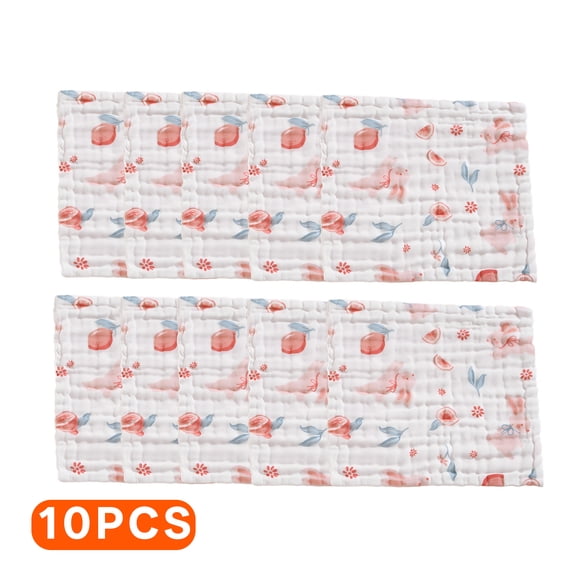AUQ 10Pcs Wash Cloth,Six Layer Cotton Square Face Towel,Soft Breathable Absorbent Fabric Face Towels,Style1,11.81*11.81*0.39in