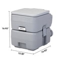 thumbnail image 5 of JAXPETY 5.3 Gallon Portable Toilet Camping Porta Potty for RV Travel, Boat and Trips, Gray, 5 of 22