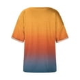 thumbnail image 4 of BVOFAR Womens Summer Trendy Shirts 2025 Plus Size Gradient Tops Casual V Neck T-Shirts Short Sleeve Loose Blouses, 4 of 8