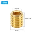 thumbnail image 2 of Uxcell Brass Threaded Repair Insert Nut, 5 Pcs M14x2 to M10x1.5 Thread Sleeve Reducing Nut Screw Reducer 15mm, 2 of 6