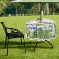 thumbnail image 7 of Coolnut Colorful Herbs Round Table Cloth, Heat Resistant Table Cover with Umbrella Hole and Zipper for Outdoor Camping Picnic Party BBQ, 60", 7 of 7