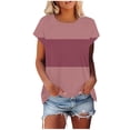 thumbnail image 3 of Conjuntos de maestra/o,Blusa informal estampada para mujer, manga corta, cuello redondo, poliéster, cómoda y ligera para uso diario, sopatenor, 3 of 9