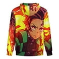 thumbnail image 5 of Demon Slayer Jacket Casual Oversized Hoodie Stylish Zipper Hooded Sweatshirt Warm Loose Outerwear 4XL, 5 of 8