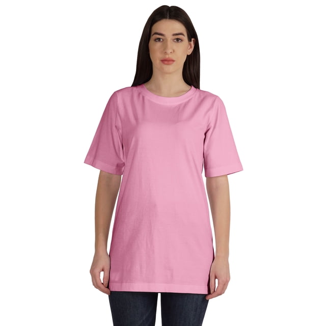 Inkmeso T-Shirt Basique en Coton à Col Rond pour Femmes Coupe Ample Décontractée Long pour Entraînement