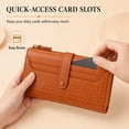 thumbnail image 5 of Beltzy Wallet for Women Leather Large Capacity Card Holder Ladies Phone Clutch Travel Long Purse, 5 of 8
